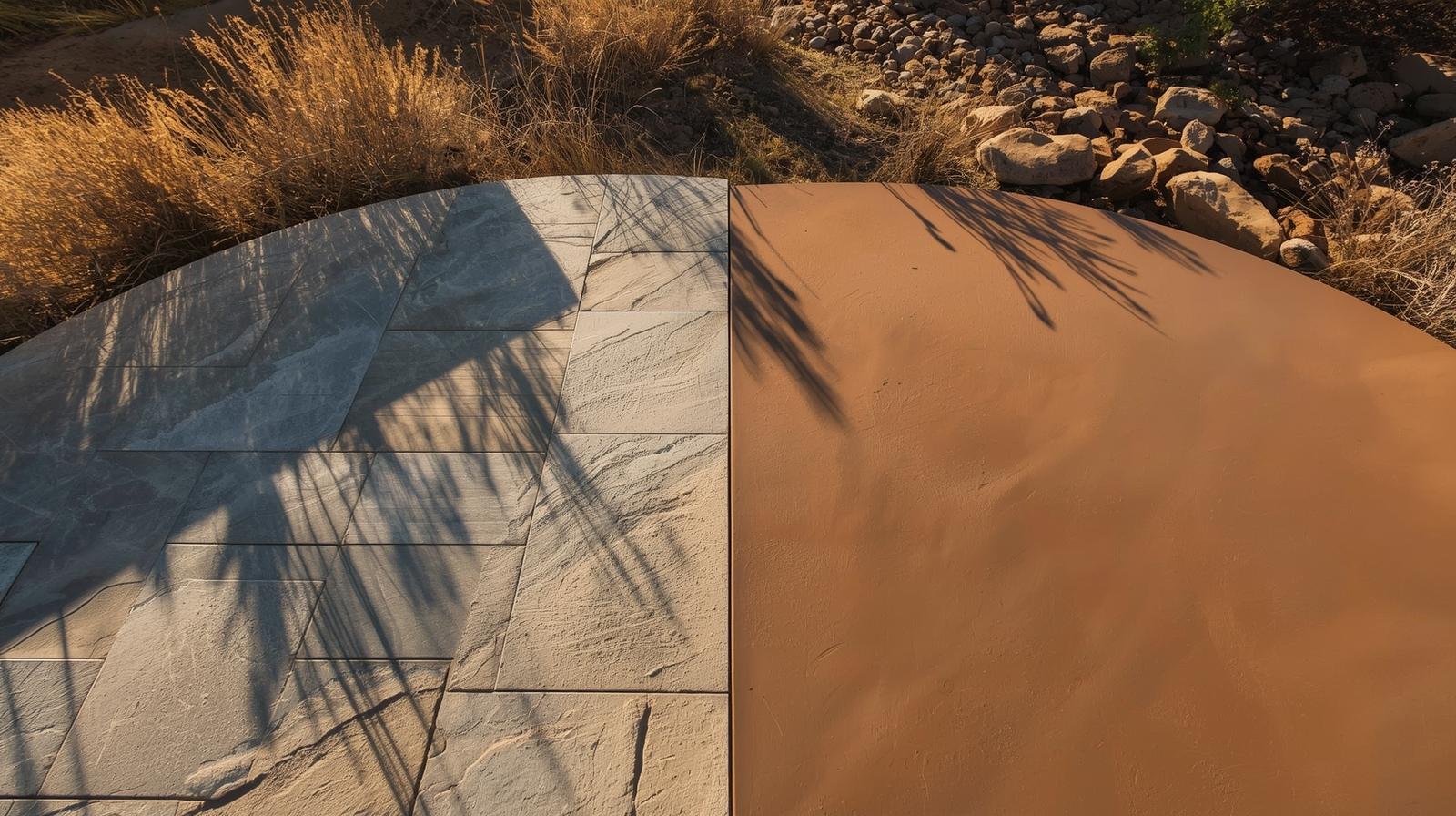 stamped concrete vs patio coatings